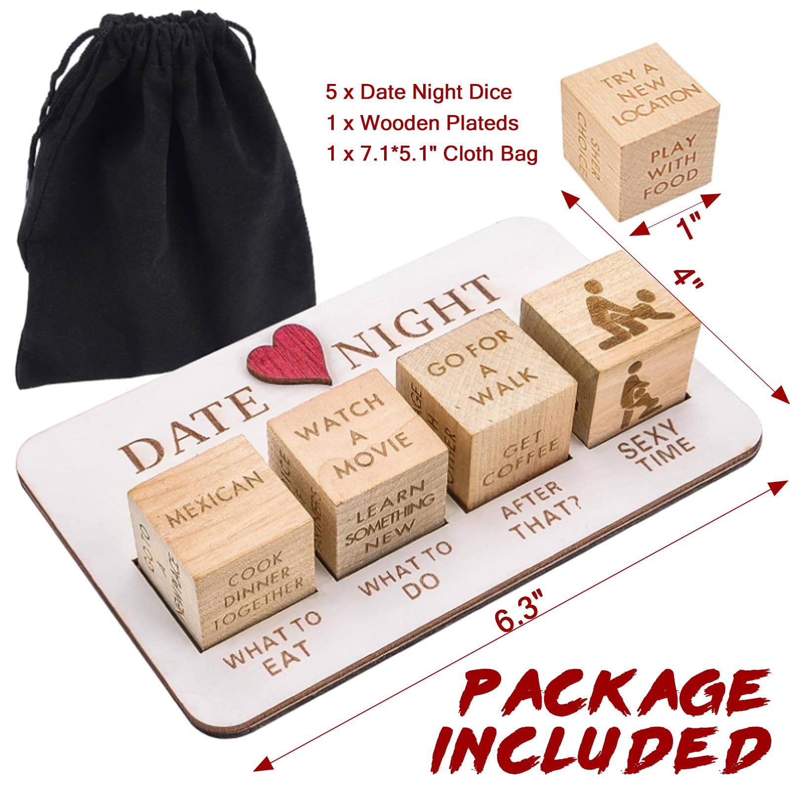WEILAOK Date Night Dice – Würfelspiel Für Paare Mit Ideen Für Romantische Abende