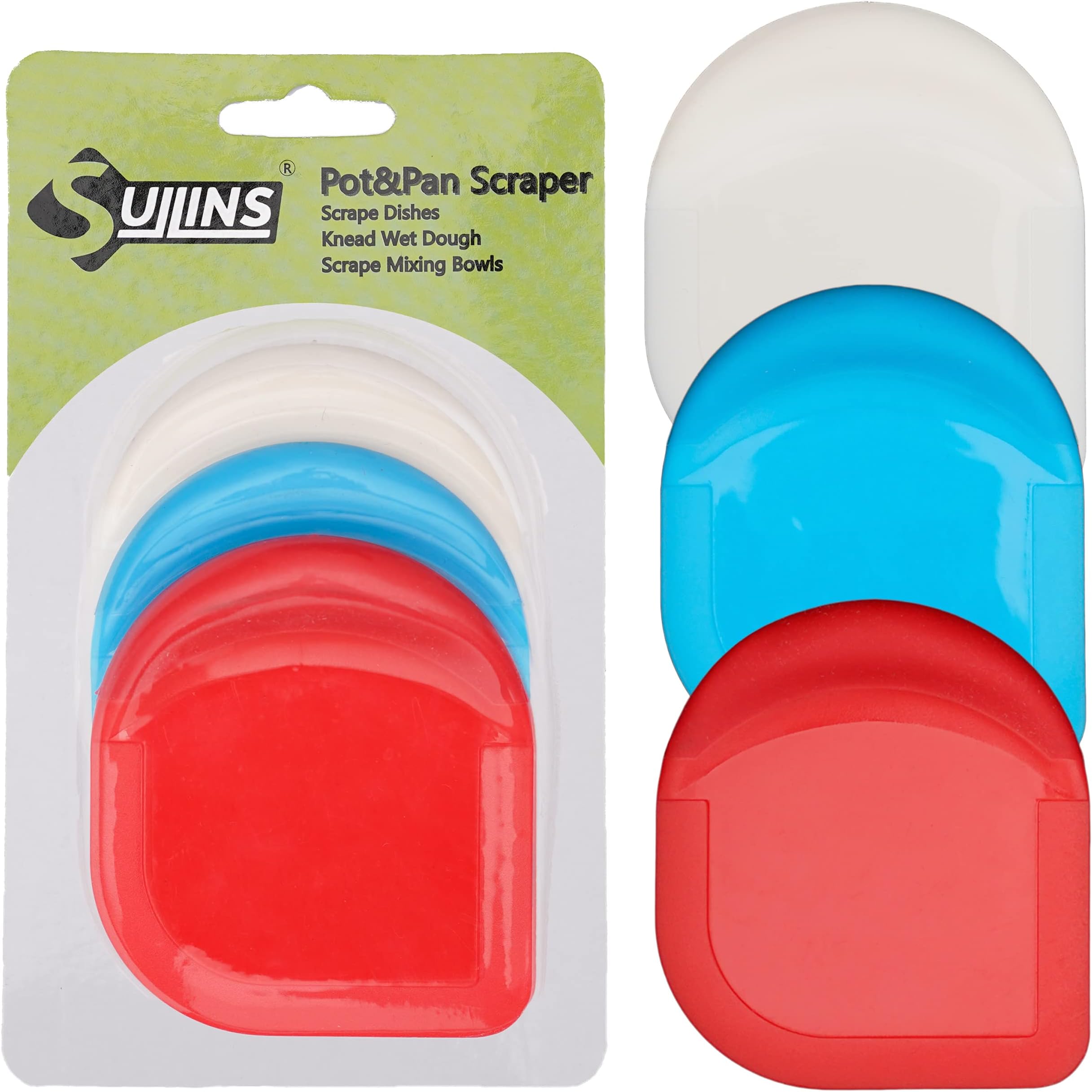SULLINS Pan Sc, Pack Of 3 Dish Sc, Multicolor Set, Ideal Plastic Sc Tool Kitchen, Silicone Grip For Dishwashing, Our Pot Sc Is A Multipurpose Kitchen Tool For Your Sc Needs