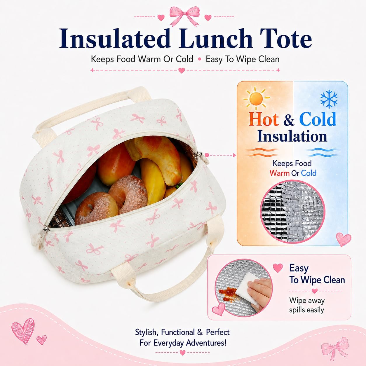 BTOOP School Backpacks for Teen Girls Bookbags Lightweight Kids Backpack School Bags Set with Lunch Box Pencil Case image 5