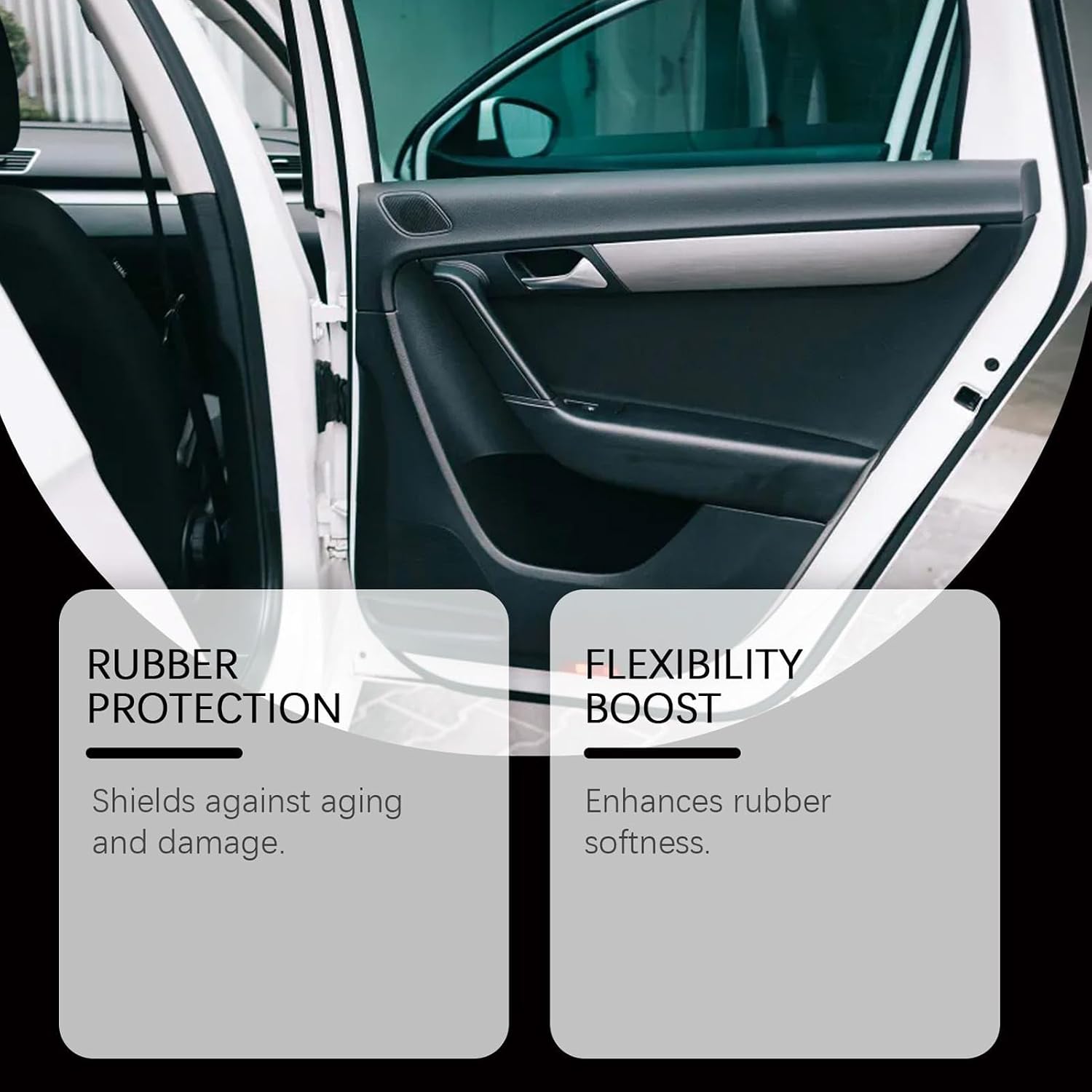 Car Rubber Seal Conditioner, Noise Reduction Interior Accessory, Automotive Seal Trim Conditioner for Doors, and Hoods, Protects Rubber, Prevents Cracking, and Eliminates Squeaks