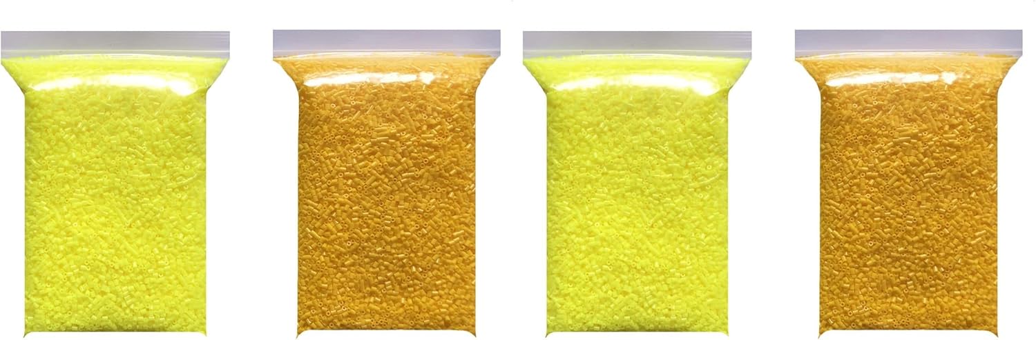 Fuse Beads, Egg Yellow/Yellow of 20000pcs 2.6MM Iron Beads for DIY Crafts with Kids, Making Jewelry, Homemade Decorations (Pack of 2)