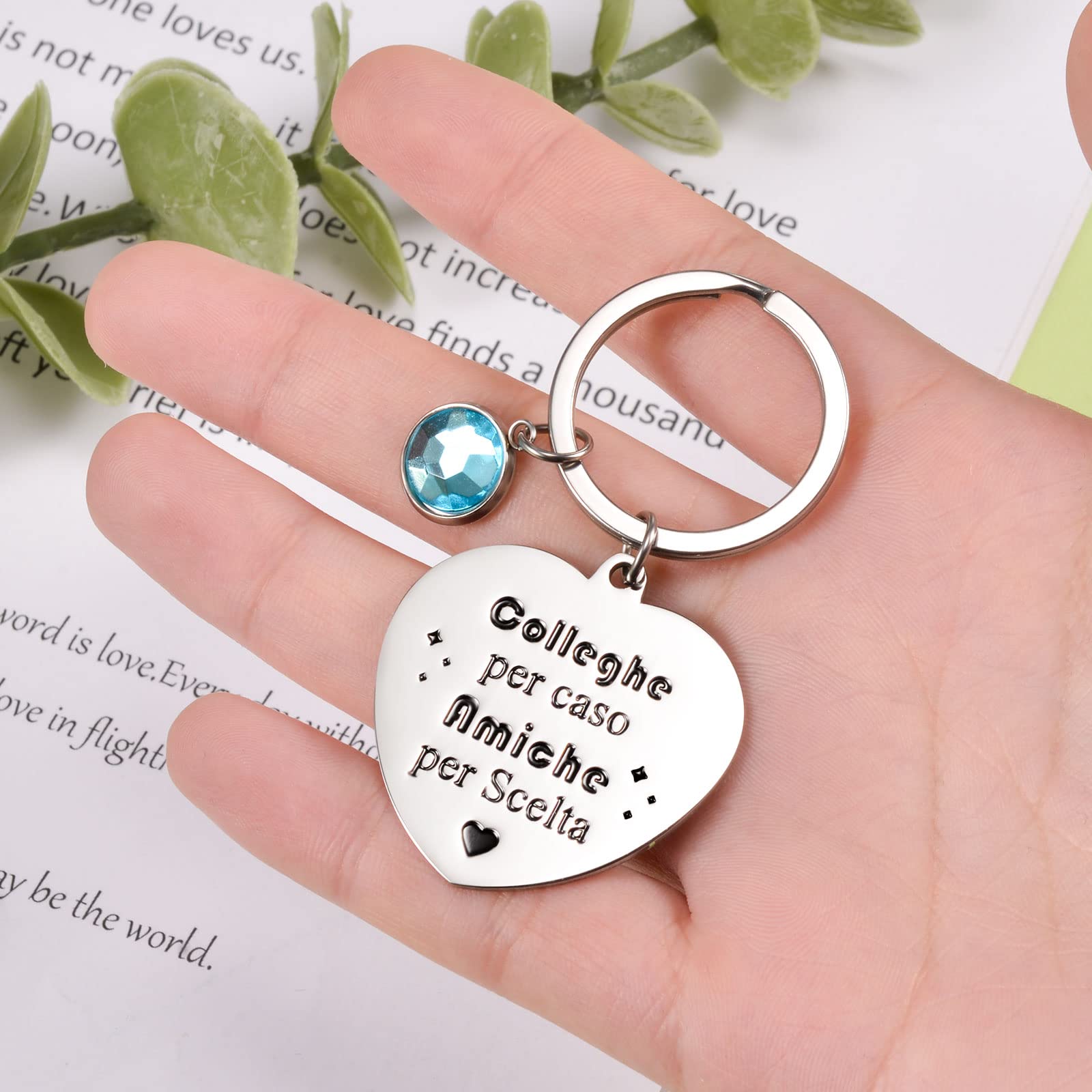 YELUWA Colleghe Per Caso Amiche Per Scelta Portachiavi Amicizia Regalo Amica Regalo Migliore Amica Portachiavi Amica Regalo Collega Donna Regalo Amica Compleanno Regalo Per Amica Portachiave Regalo