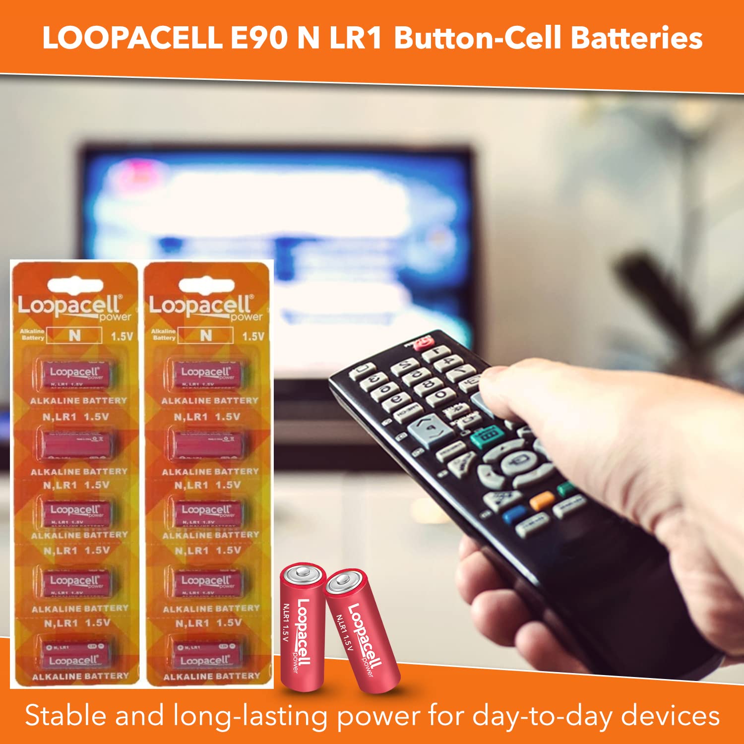 4 Piece E90 LR1 N Size MN9100 1.5 Volt Alkaline Batteries