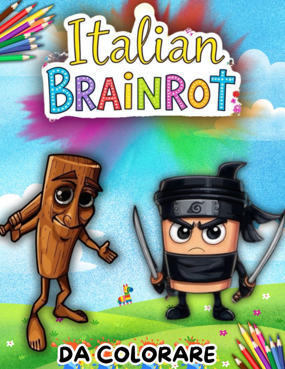 Brainrot Creativo da Colorare: Illustrazioni Virali Italiane per Adulti e Bambini