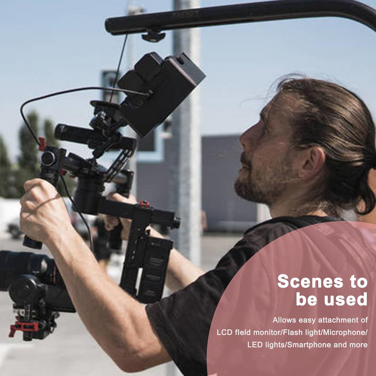 Mini Magic Arm with Dual Ball Head and 1/4'' Screw - Compatible with Super Clamp, Camera Cage, Monitor, and Microphone - Max Load 4.4lb/2kg - Image 6