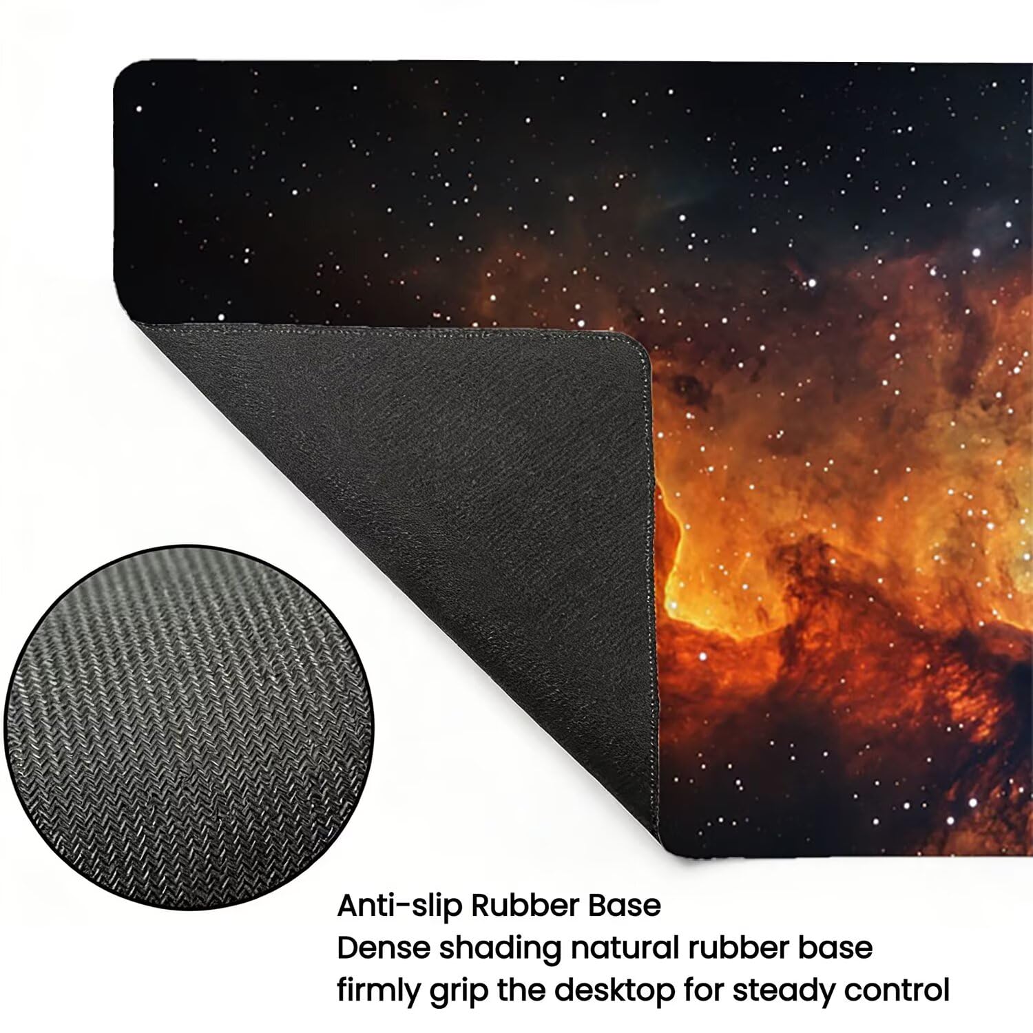 Podkładka pod mysz do gier XXL - 1400 x 600 x 3 mm - gwiaździste niebo duża antypoślizgowa podkładka na klawiaturę biurową ze zszytymi krawędziami, krajobraz duża podkładka pod mysz do gier do biura i