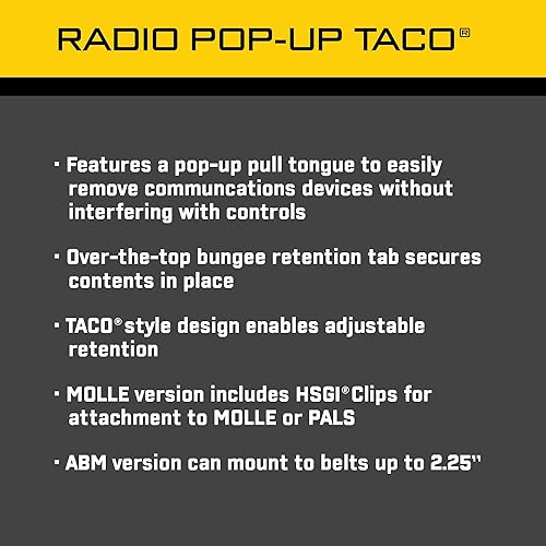 Miniatura 5 de High Speed Gear Radio Pop-UP Taco  Bolsa de comunicación compatible con MOLLE  Se adapta a múltiples dispositivos de radio
