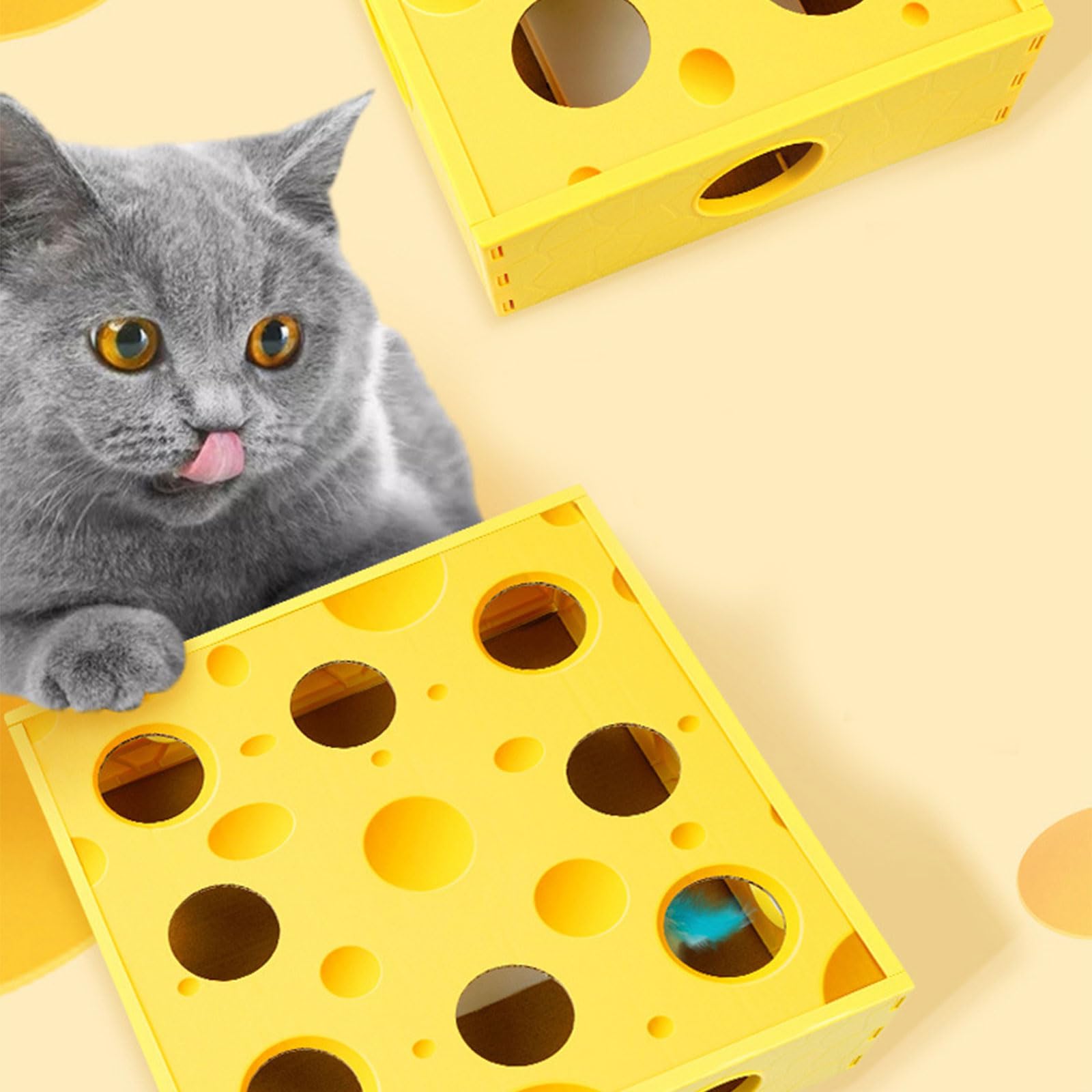 ordinarYone Jouet intelligent rotatif automatique résistant à la mastication pour chat jouet interactif pour jouer en intérieur et mentale