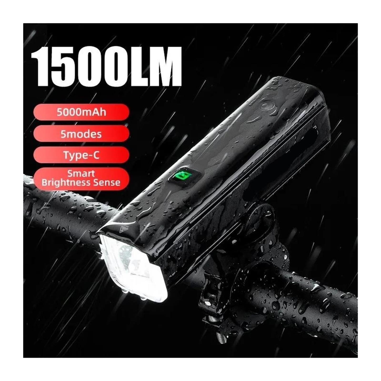 1 Lampe de vélo 1500 LM 5000 mAh.