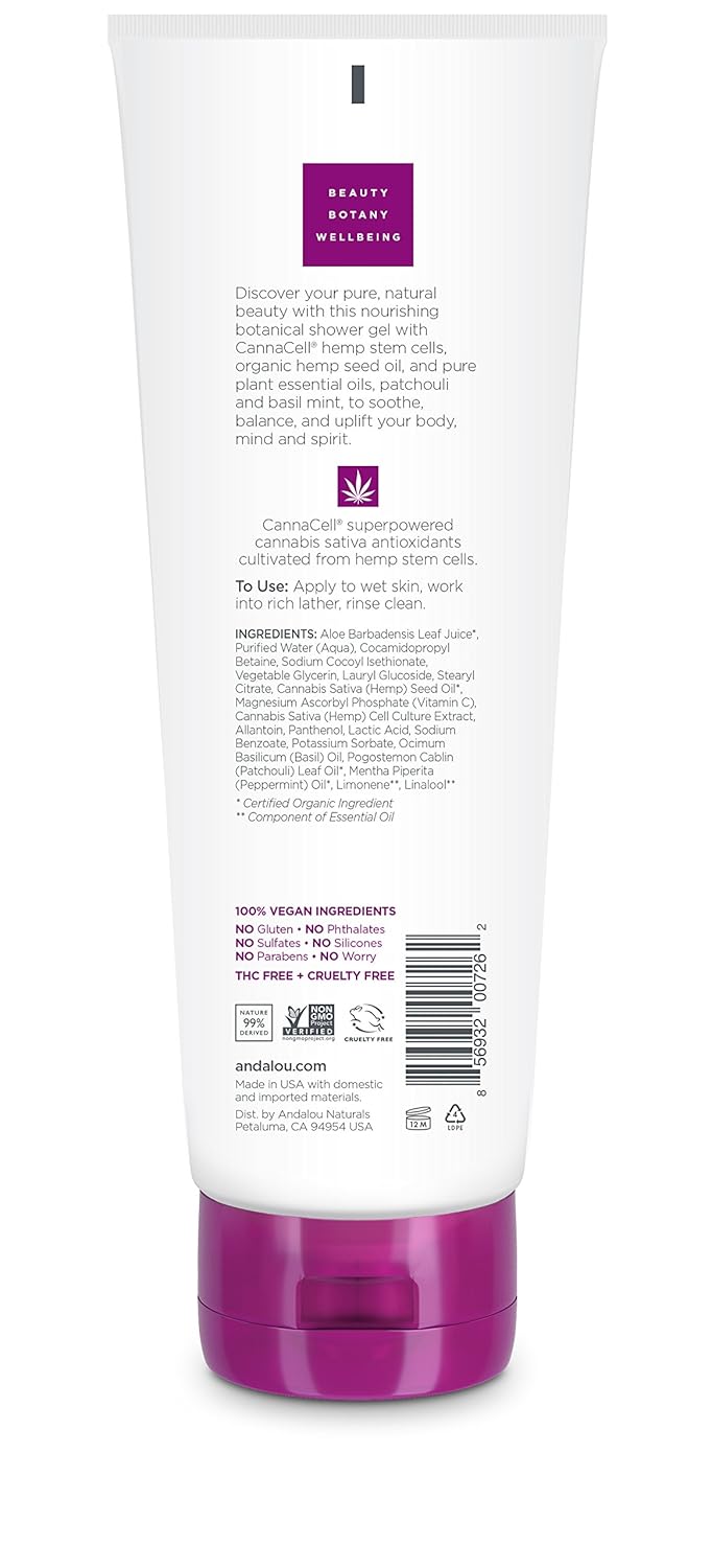 Andalou Naturals CannaCell Shower Gel, Ritual, 8 Fl Oz - Image 2