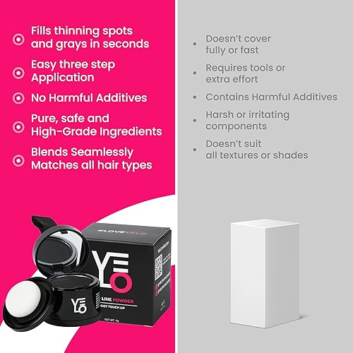 Miniatura 26 de VELO Polvo de línea capilar - Polvo de retoque de raíz de cabello Light Coffee para mujeres y hombres, cubre instantáneamente el cabello gris