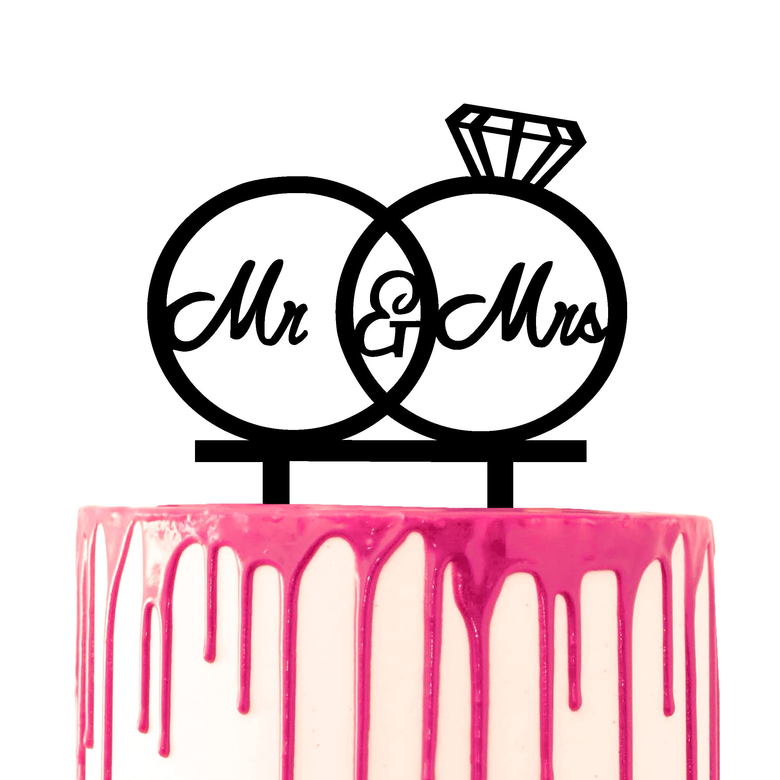 CARISPIBET Décoration De Gâteau De Mariage Avec Inscription Mr