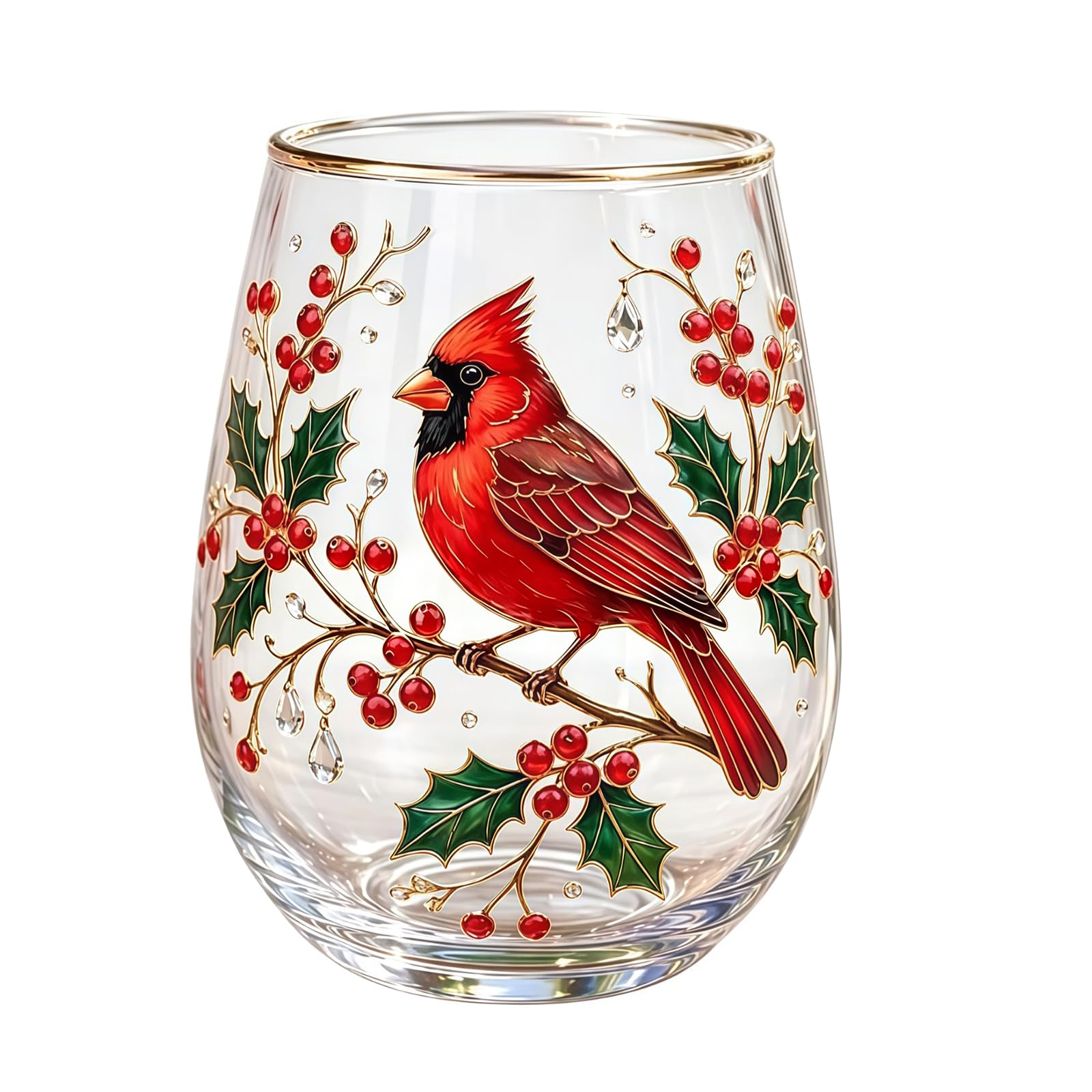 MALSSE Acrylic Tea Cup with Hummingbird Decoration Clear Elegant Coffee Mug Multifunctional Beverage Drinkware Small Tea Cup