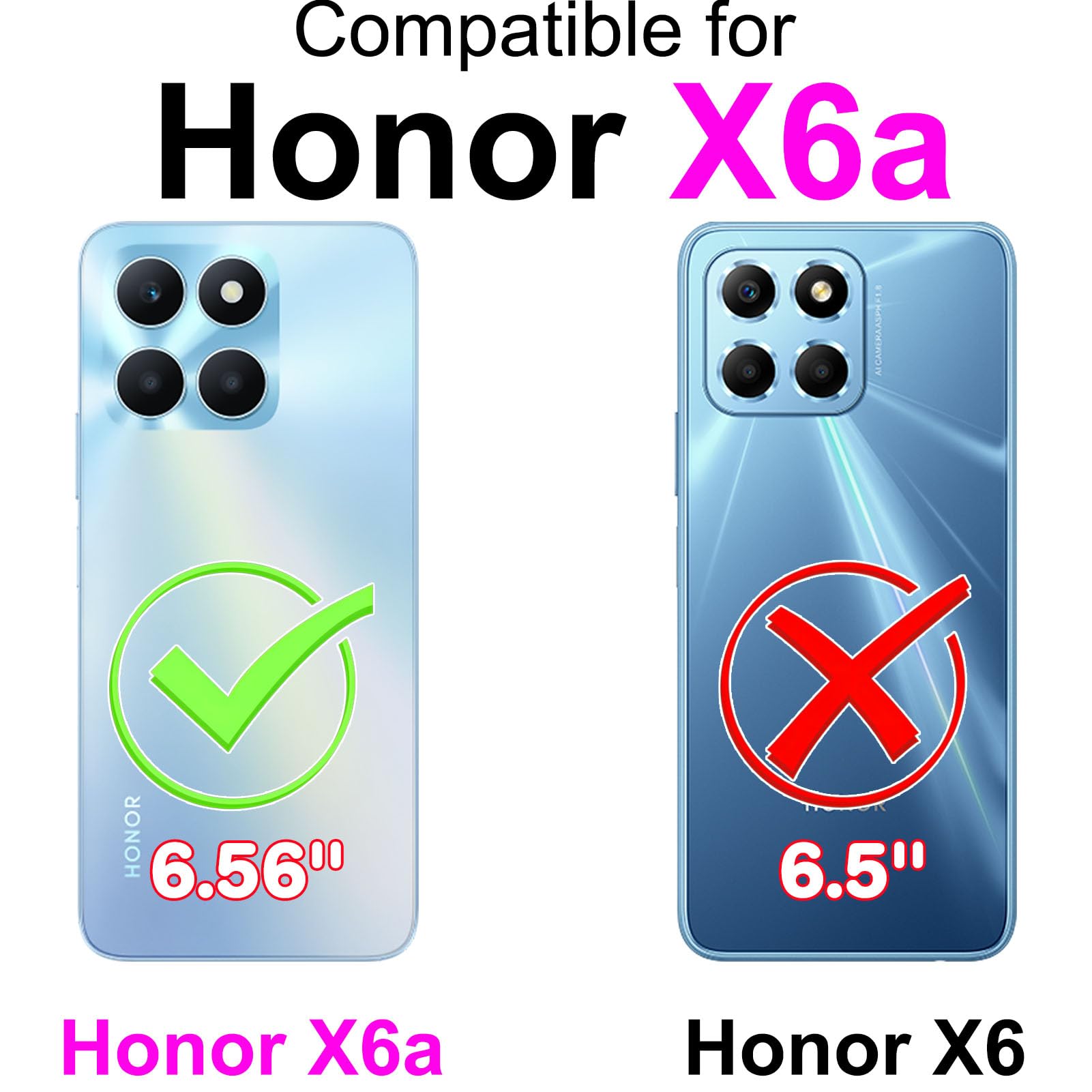 RanTuo Cover per Honor X6a Etui Custodia, con Slot per