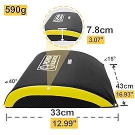 POWER GUIDANCE Ab Exercise Mat - Sit Up Pad - Abdominal & Core Trainer Mat for Full Range of Motion Ab Workouts (black 3 Wide, 16.93 x 12.99)