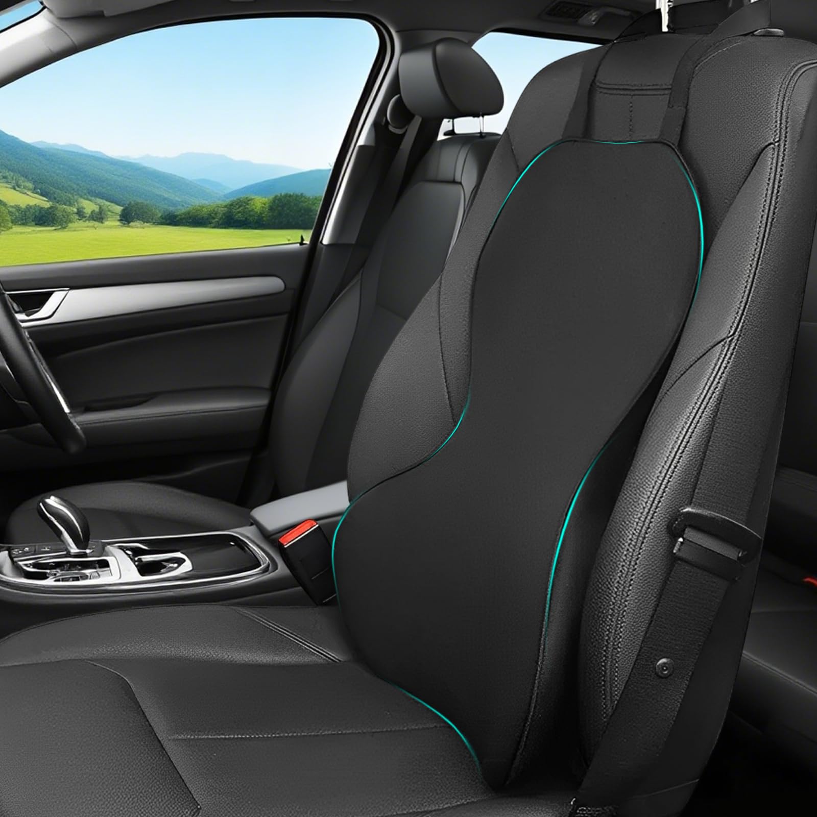 Cuscino lombare in memory foam, cuscino posteriore per sedili auto, supporto lombare per conducente (A)