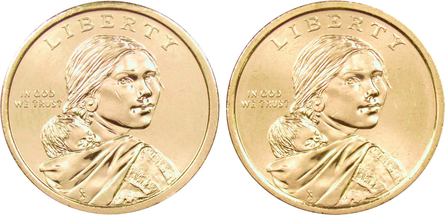 2011 P&D Wampanoag Treaty Native American Dollar 2 Coin Set BU Uncirculated $1 Thumbnail