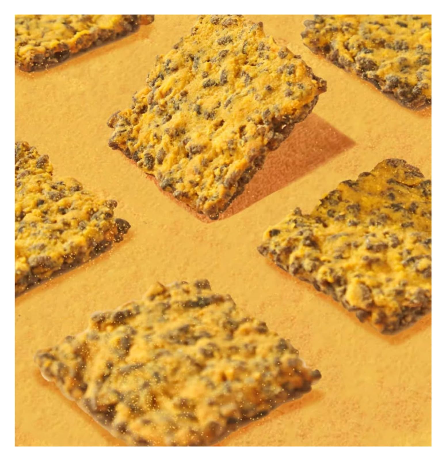 240 g de galletas de arroz Black Gold, un refrigerio único con un rico aroma a yema de huevo y una textura crujiente.(2pcs)