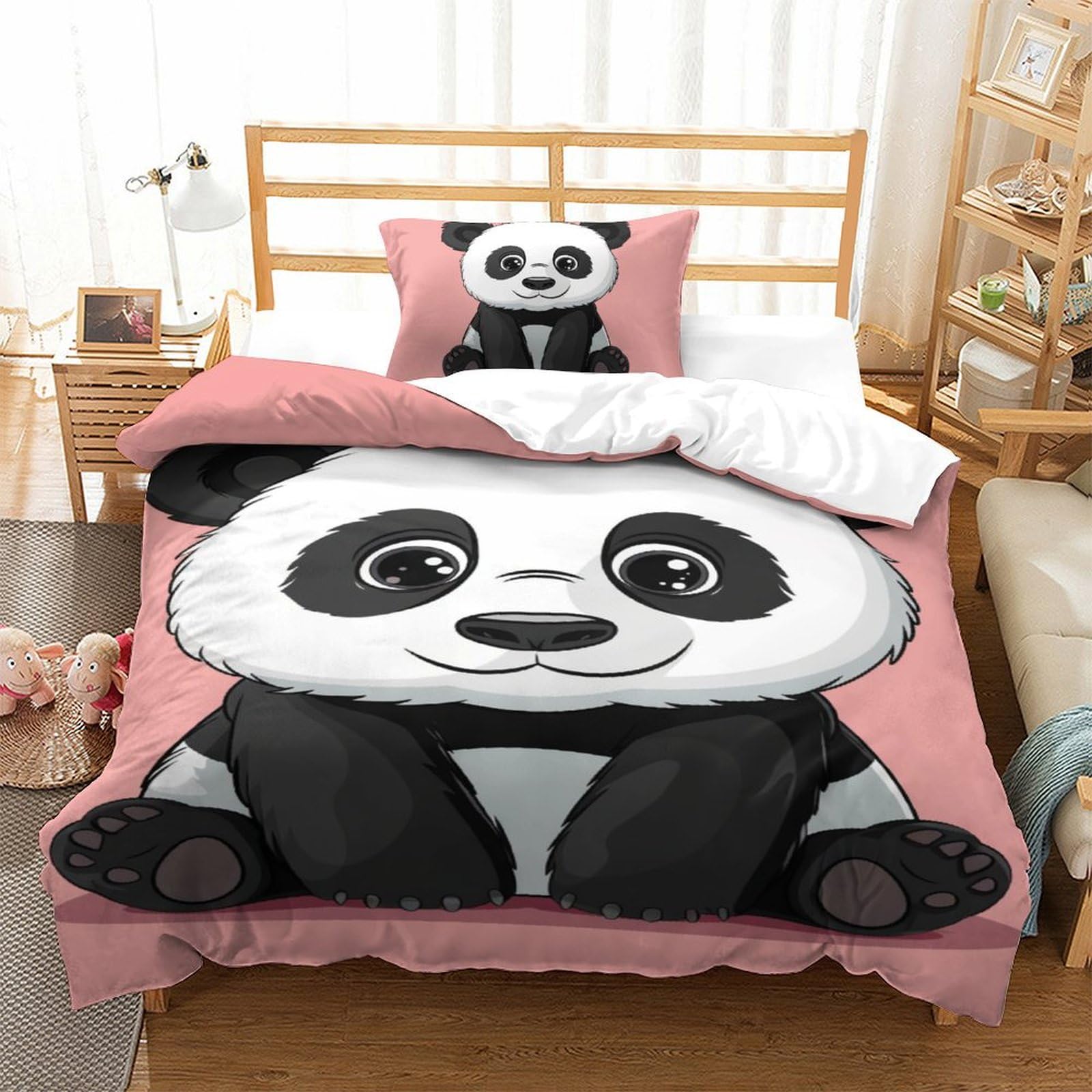 Housse de couette panda douce pour parure de lit enfant dans la maison