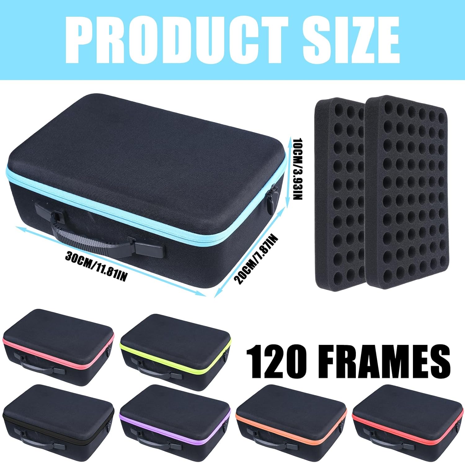 Essential Oils Storage Case, Essential Oil Travel Case For 120 Bottles 5-10ML Roller Storage Organizer Bag EVA Carrying Case Home And Travel Use