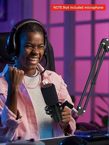 Miniatura 8 de QuadCast 2 Brazo Boom, brazo de micrófono para HyperX QuadCast 2 con filtro HyperX QuadCast 2 Pop, adaptador de 38 a 58 pulgadas, por SUNMON