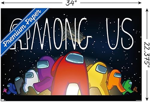 Miniatura 3 de Trends International Among Us - Póster de pared del universo, 22.37 x 34.00 pulgadas, paquete de póster y montaje prémium