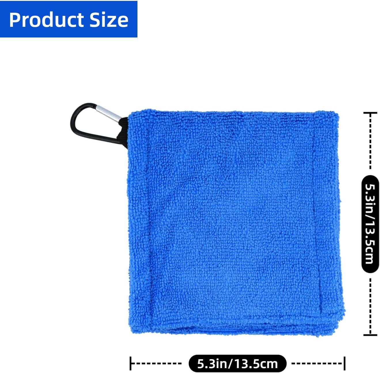 3 Pcs Golf Ball Towel with D Clip Portable Small Golf Towel for Both Dry and Wet Use - Image 2