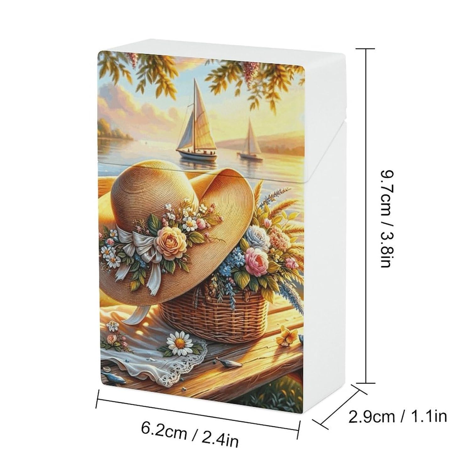 Waterproof Cigarette Case Large Capacity, Lakeside Bench image 2