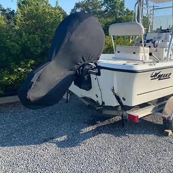 Oceansouth Custom Full and Vented Cover Combo for Suzuki Outboard Engine (DF200-DF250 V6 3.6L (from 2003 up to 2024), Leg Length:25)