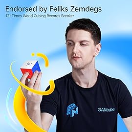 GAN 356 i Carry 2, Smart Speed Cube 3x3 Connected Speedcube Magnetic Intelligent Timer Tracking Movements Steps with App Online Competition, Battery Replaceable Frosted Version