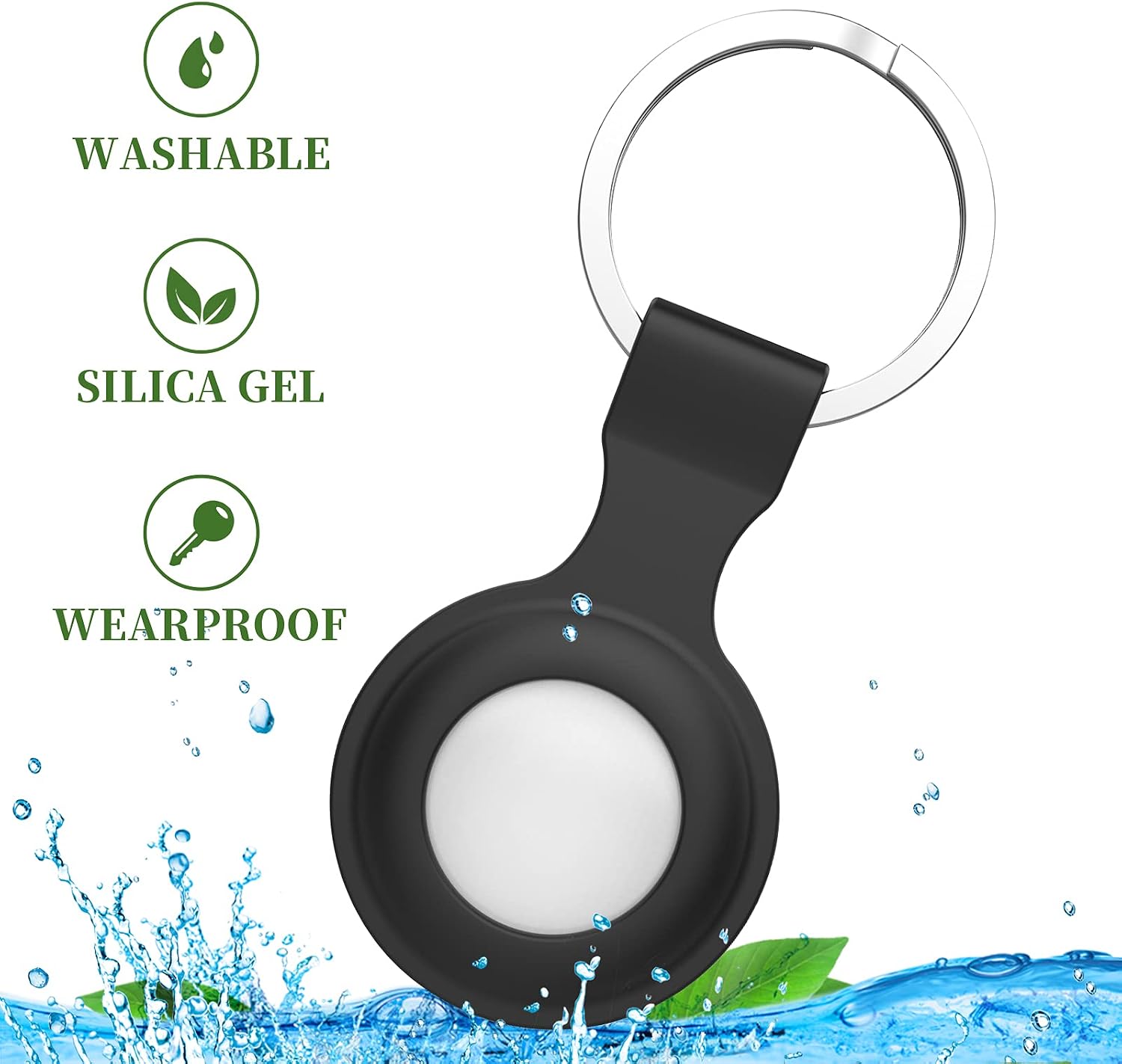 veezoom silicone protective case for airtags anti lost for airtags case compatible with apple airtags keychain lightweight cover protector for airta