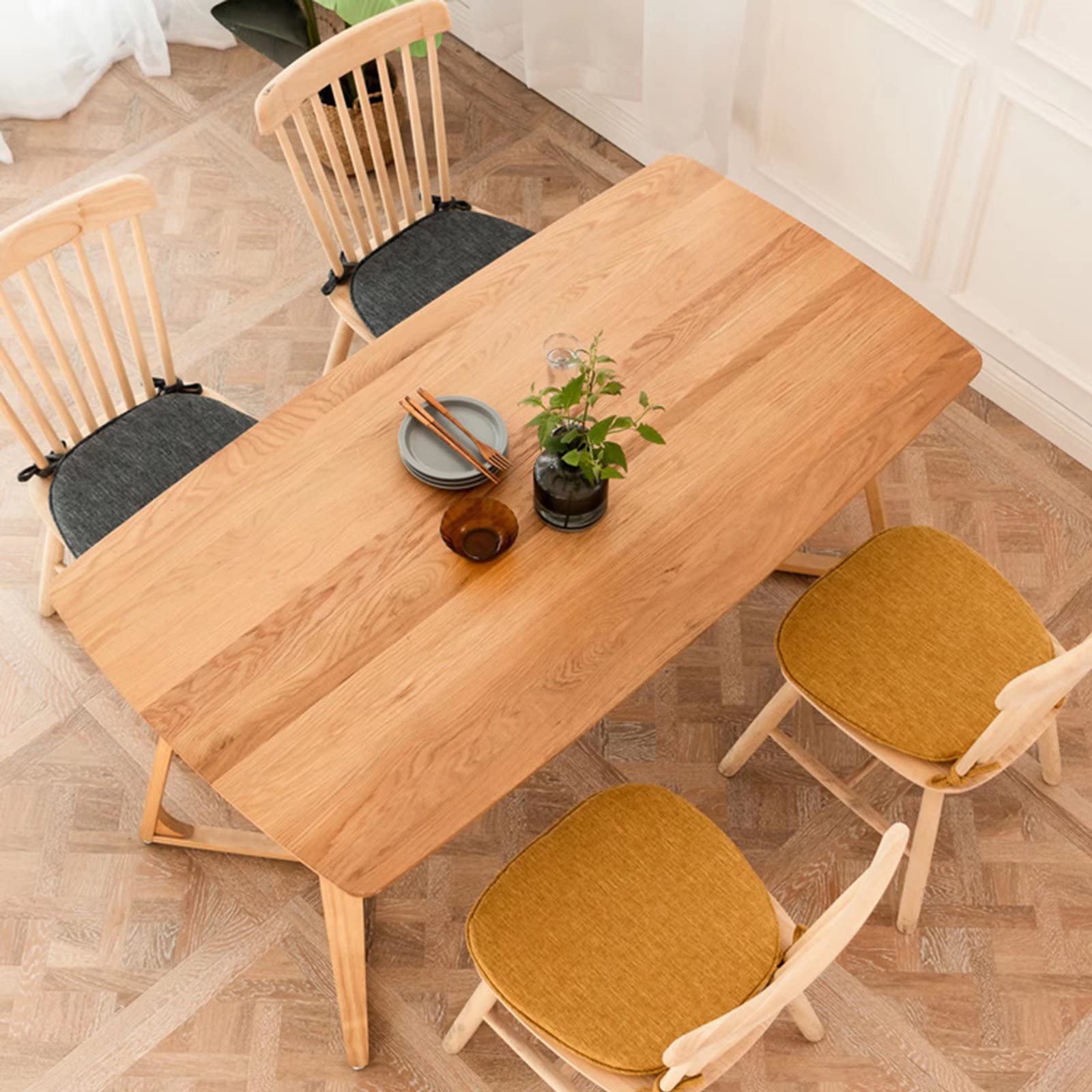 Cuscini per Sedie da Cucina Sfoderabili, Cuscini Sedie Cucina 40x40, Spessore Cuscini da Giardino Economici, con Cinghie di Ritenzione per Interni ed Esterni