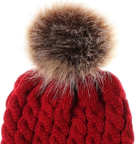 Miniatura 4 de 2 gorros para padres e hijos, para madre e hijahijo, gorro de punto cálido para invierno