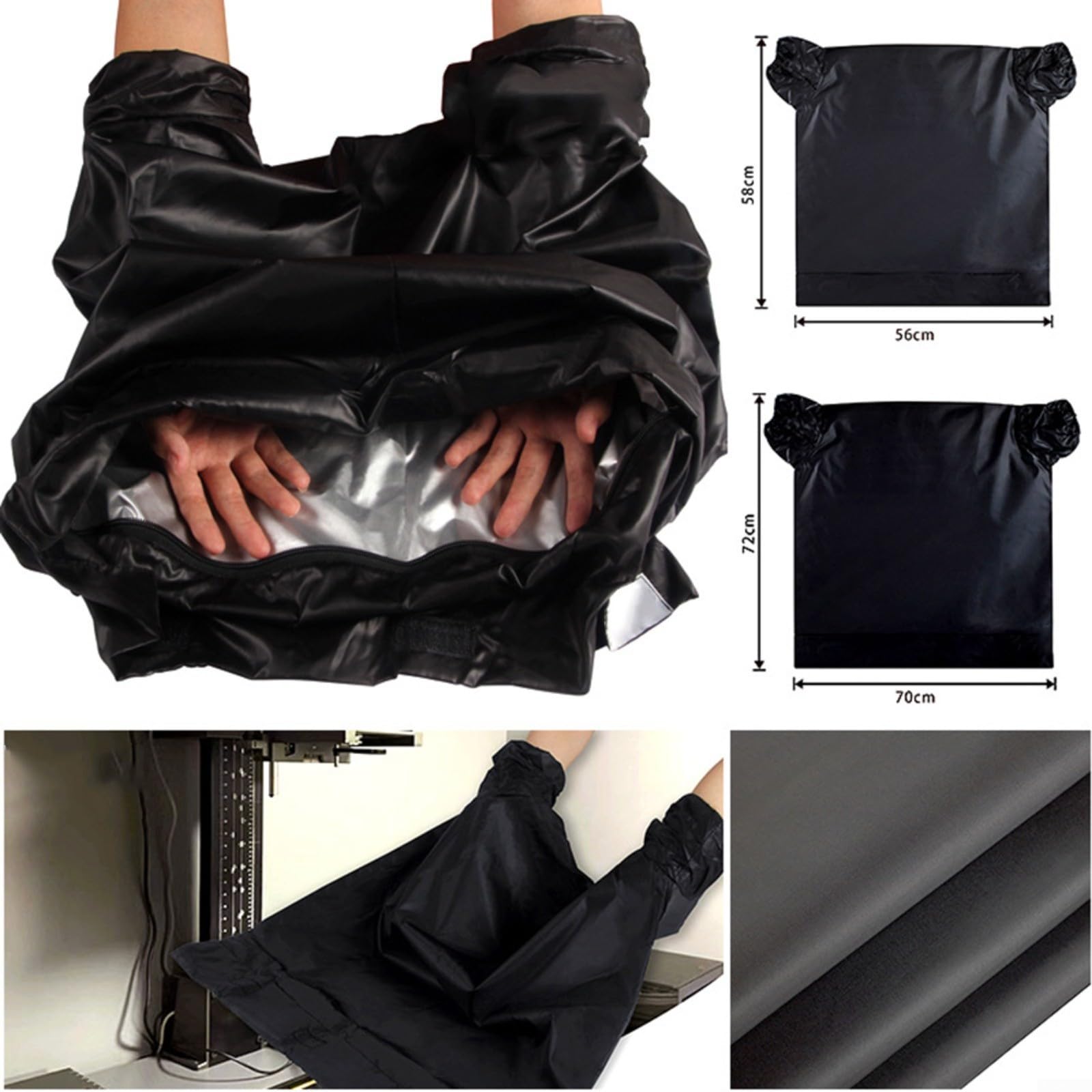 Darkroom - Bolsa para fotografía de película, diseño de doble capa, ligera y cómoda (negro M)