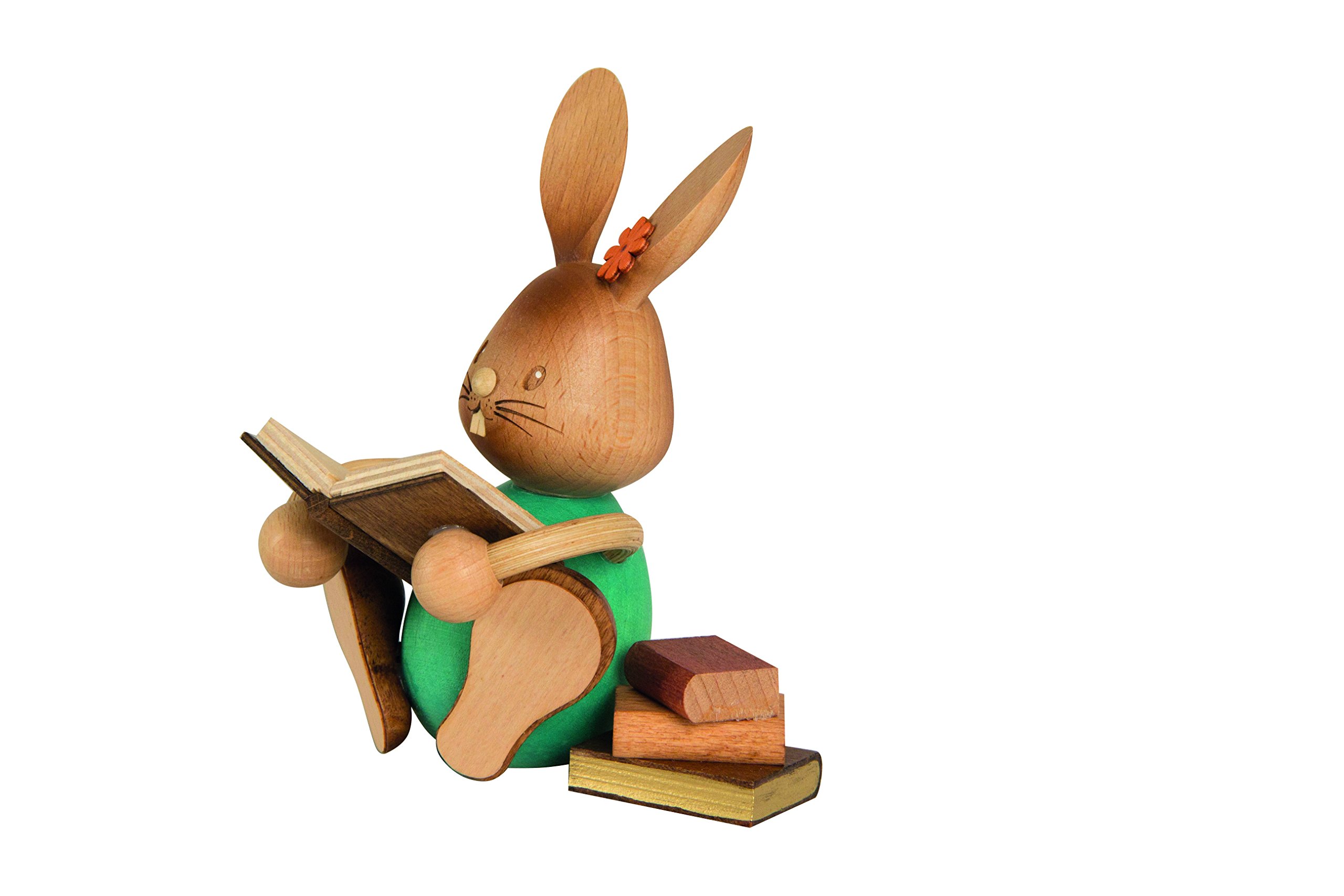 Lapin avec des livres Snubby 12cm statuette decorative pour etagere et bureau