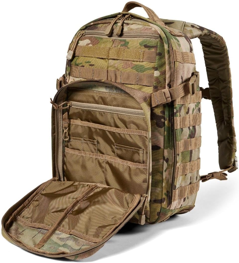 5.11 Tactical Backpack, RUSH 12 2.0 Military Survival Molle Back Pack with Laptop Compartment, Small, 24L, Multicam, Style 56562ABR - Image 8