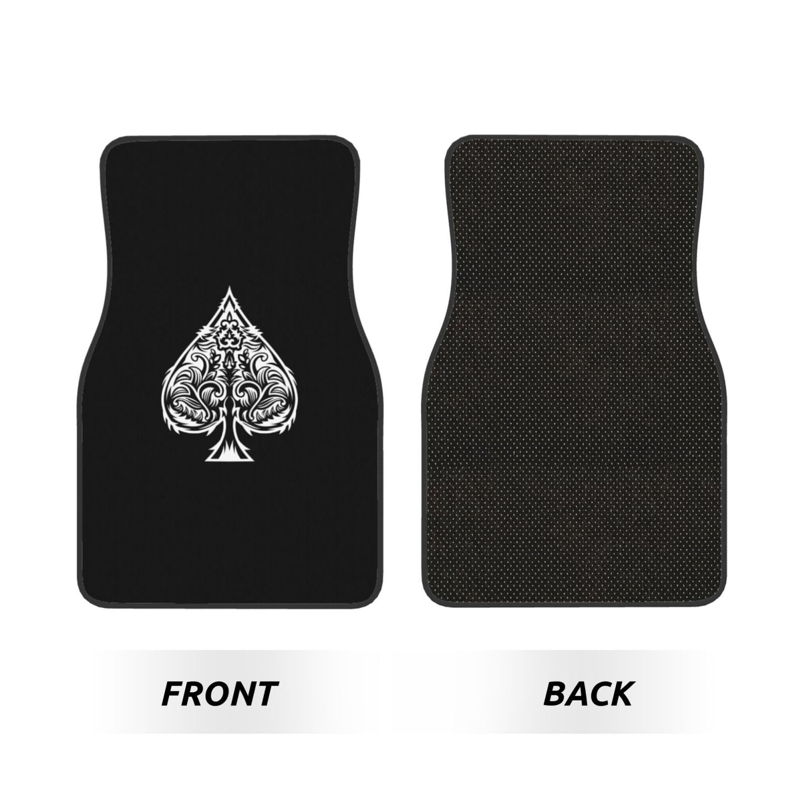 Poker Ace of Spades Floor Mats for Cars All-Weather Car Mats Fit Automotive Floor Mats for Cars Trucks — view 2