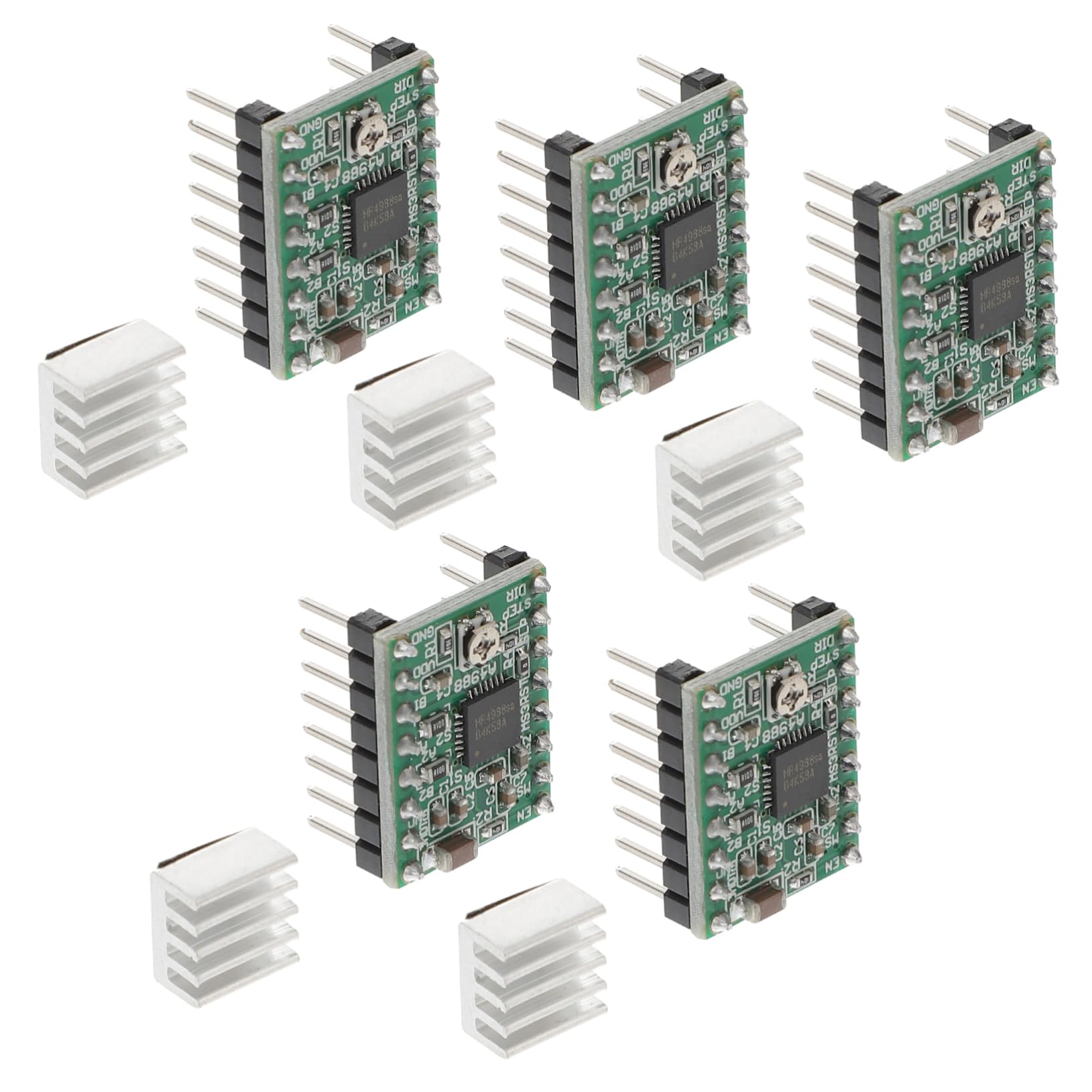 OSOLADY 3D Printer Motor Driver Module A4988 Driver Board 5pcs with Simple Step Direction Interface