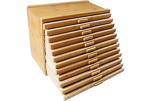 Vencer Bamboo Artist Supply Storage Cabinet: Effortless Organization for Art Essentials