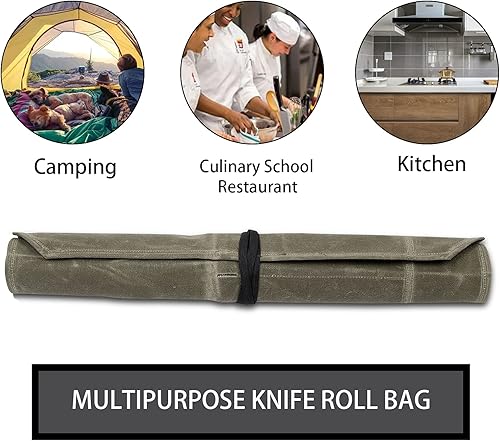 Miniatura 5 de Bolsa de almacenamiento para cuchillos de cocinero de viaje portabilidad cómoda y funcional para llevar tus cuchillos con facilidad y seguridad