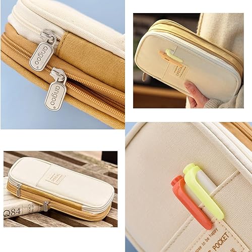 Miniatura 6 de EHOPE Estuche para lápices de gran capacidad para oficina, gran almacenamiento, bolsa de alta capacidad, organizador de caja para oficina, caja de