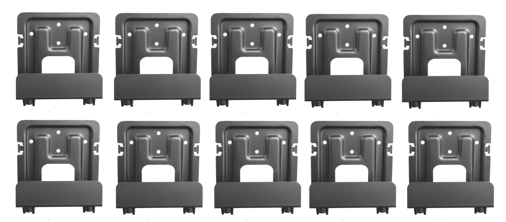 Mount Plus MP-APM-06-01 10 Pack Streaming Media Player Wall Mounting Bracket for Most Small Devices Up to 11 lbs. - Apple TV, Roku, Fire TV, etc (10 Pack Narrow)