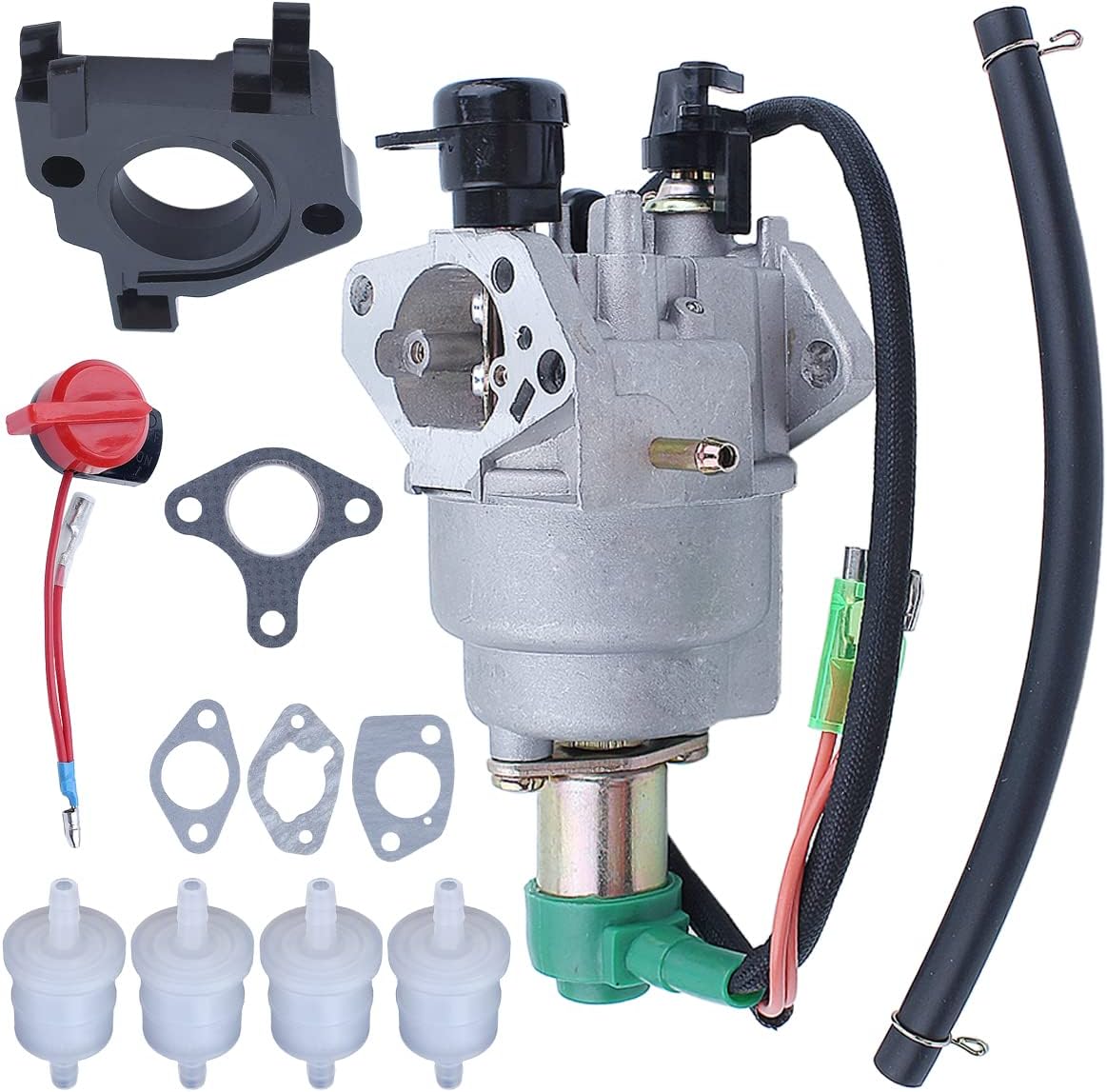 Adefol Carburetor Solenoid Intake Manifold Boot Kit for Honda GX340