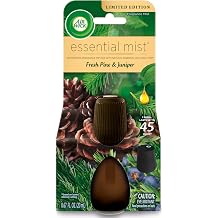 Air Wick Essential Mist Refill, 1 ct, Fresh Pine and Juniper, Essential Oils Diffuser, Air Freshener, Fall scent, Fall decor