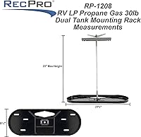 Vista 7 de RecPro Rack de montaje de tanque de propano doble para caravana, opciones de tanque de 20 libras o 30 libras, cámper y remolque de viaje