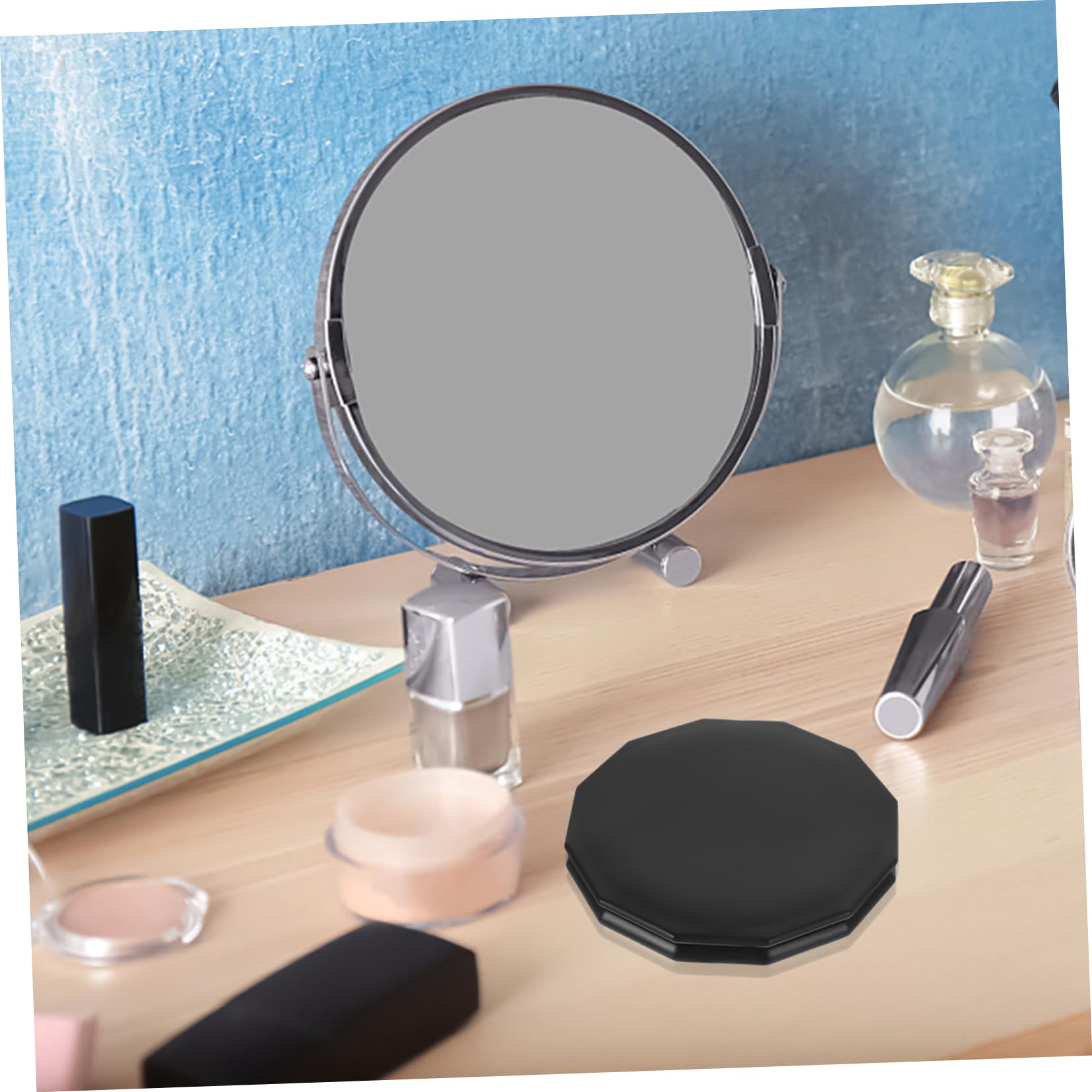 VALICLUD 3 Pezzi Specchietto Pieghevole con Ingrandimento Compatto Doppia Portatile per Make Up Viaggio per Donne e Ragazze Design