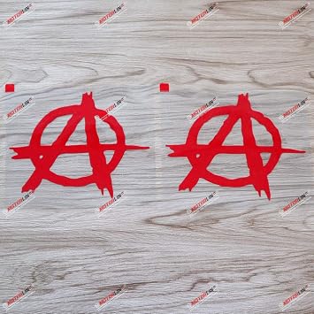 2X red 6 Anarchy Symbol Anarchism Decal Bumper Sticker Car Vinyl Stytle A