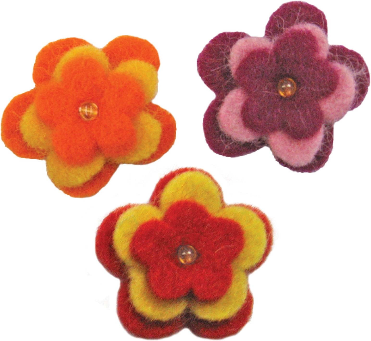 Dimensions Needlecraft Felt Embellishments, Triple Daisies