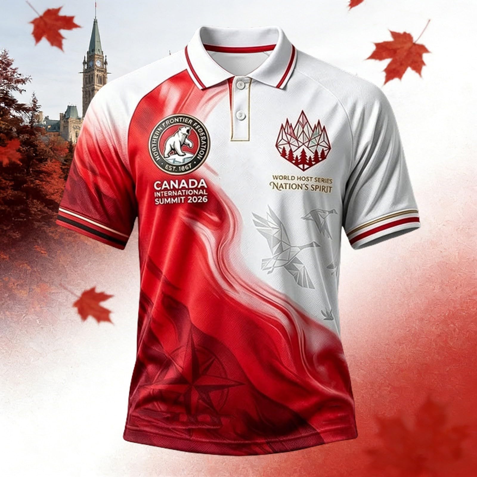 Maillot Foot - Maillot Canada Apparel pour Équipe de Supporters Respirant et Coupe Classique