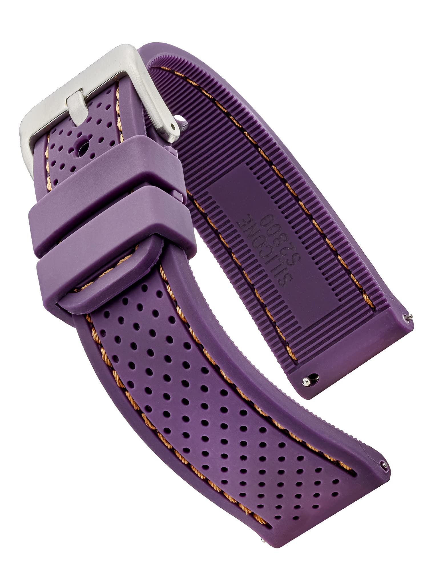 ALPINE Sporty Premium Soft Silicone Adjustable Watch Band - Replacement Rubber Watch Bands for Women &amp; Men - Waterproof Quick Release Watch Straps - Compatible with Regular &amp; Smart Watch Bands